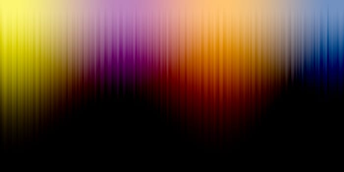 Background color gradation. The background is black and color gradation is a wave.