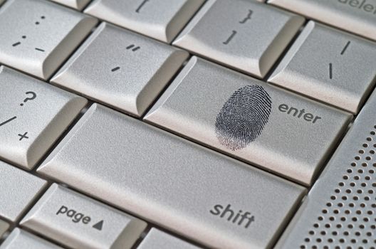 Fingerprint left on keyboard hack concept