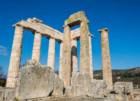 Zeus temple in the ancient Nemea, Greece