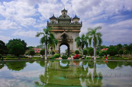 Victory Gate Patuxai, Vientiane, Laos, Southeast Asia