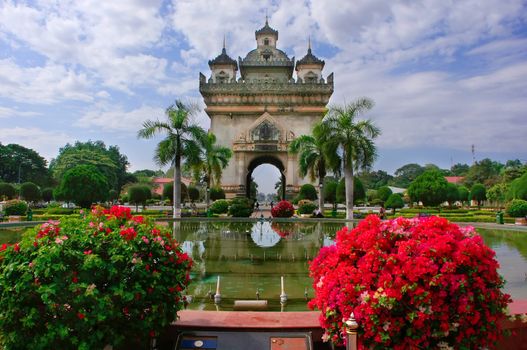 Victory Gate Patuxai, Vientiane, Laos, Southeast Asia