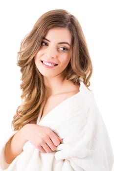 Portrait of a beautiful blonde woman - Beauty Care