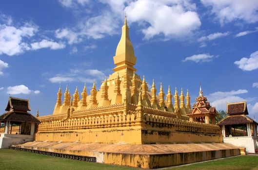 Pha That Luang stupa, Vientiane, Laos, Southeast Asia