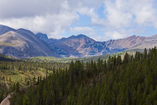 Rocky Mountains foothills scenic landscape of Willmore Wilderness Park, Alberta, Canada