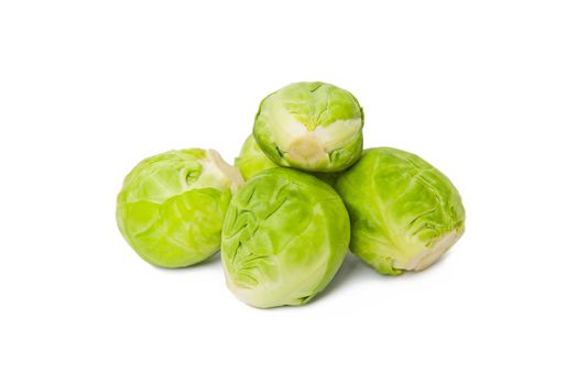 Brussels sprouts isolated on the white background