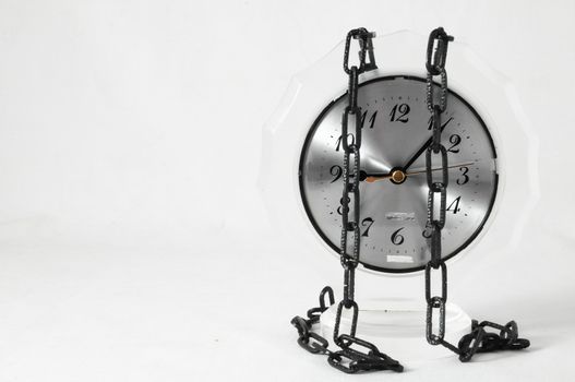 Retro Vintage Alarm Clock on a White Background