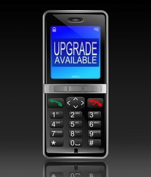 Illustration depicting a phone with an upgrade concept.