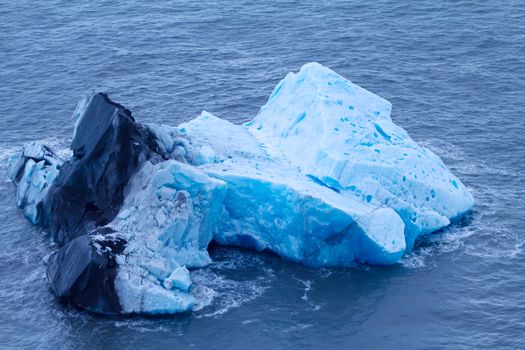 Glacier splinters aground. Arctic Northern island Novaya Zemlya