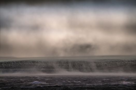 storm on  Kara Sea summer