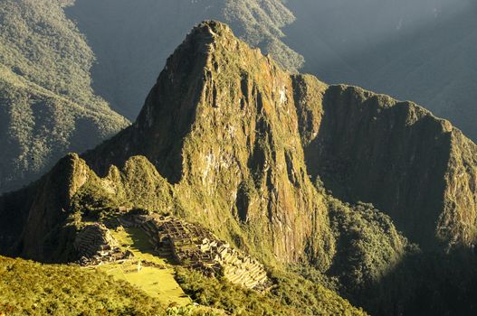 Overview from Macchu Picchu Montana Mountain, in Cusco Peru