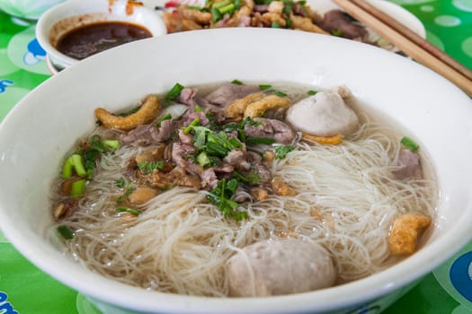 Kuay-Tiao or noodles is a popular dish in among Thai people. It is quick and easy to eat.