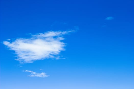 blue sky with cloud closeup