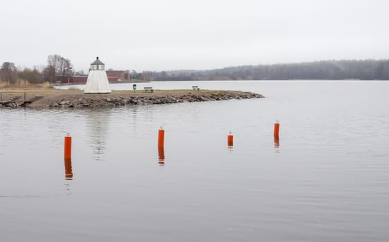 Lighthouse Amal, Varmland, Sweden in March.