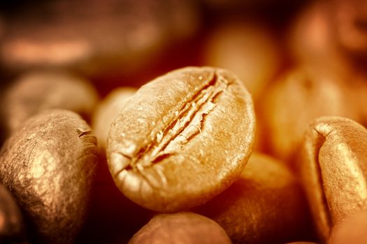 Macro picture of coffee beans.