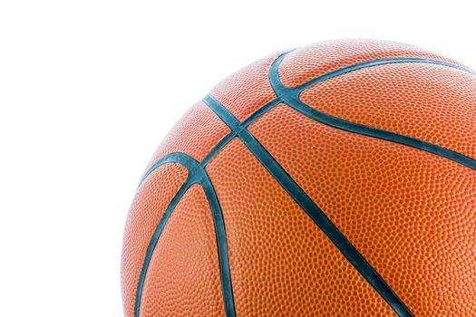 Closeup Basketball or Basket Ball isolate on white background