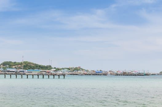 Fishing village near the sea of Thailand