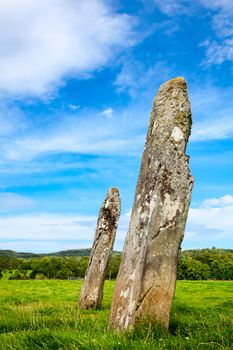 Nether Largie Standing Stones ancient site at Kilmartin Glen in Scotland