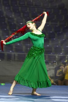 ZRENJANIN, SERBIA, 29th MARCH 2014: Detail from Serbian Open Dance Competition in Zrenjanin, Serbia. Photo taken on: March 29th, 2013.