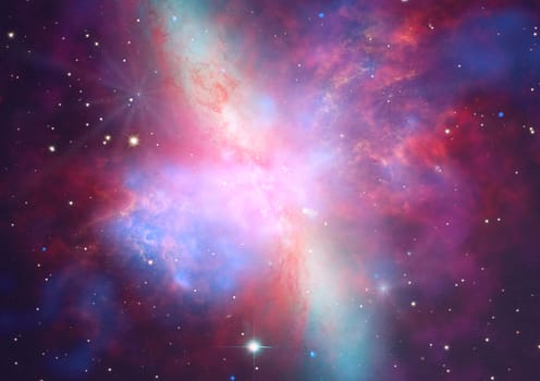 Small part of an infinite star field of space in the Universe. "Elements of this image furnished by NASA".