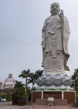 Vietnam, Mekong Delta: huge statues in the garden of the Vinh Trang Pagoda in My Tho.