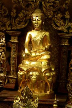 ancient buddha image at Chiangrai temple,Thailand