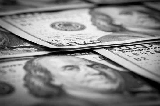 US One Hundred Dollar Bill Macro