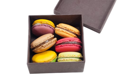 the set of macaron in isolated background