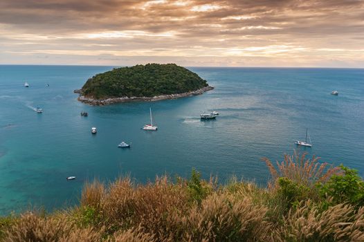 Small island in the sea near Phuket in Thailand