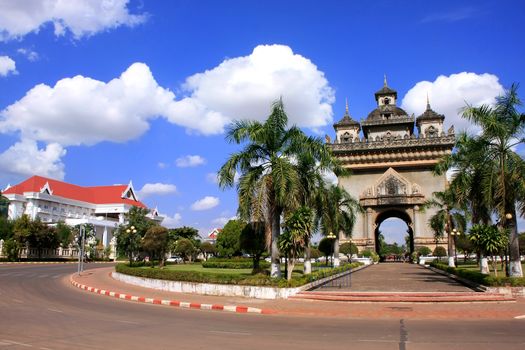 Victory Gate Patuxai, Vientiane, Laos, Southeast Asia