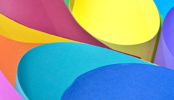 Abstract background with colored paper
