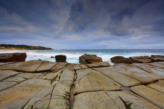 View from Soldiers Point to Norah Head, Australia