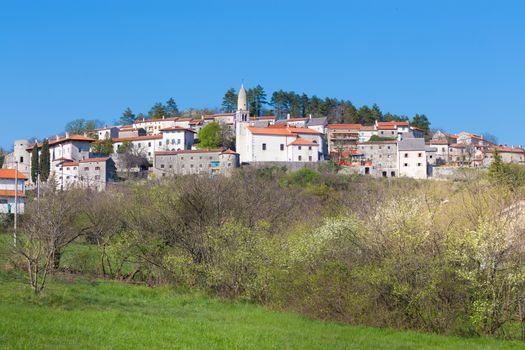 Traditional village on slovenian Karst. Stanjel, Slovenia, Europe.