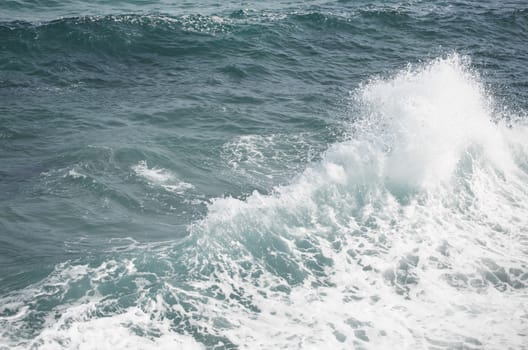Photo of the Deep Blue Colour Wavy Sea