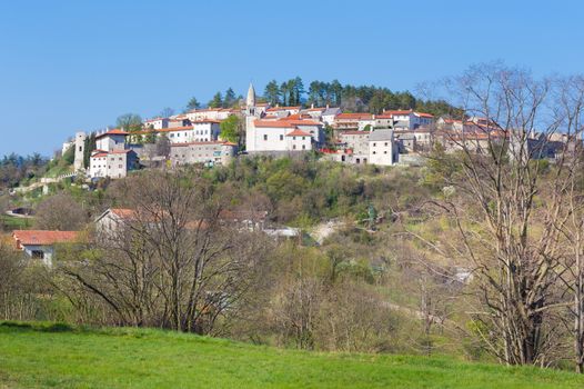 Traditional village on slovenian Karst. Stanjel, Slovenia, Europe.