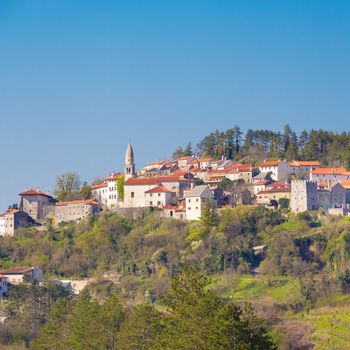 Traditional village on slovenian Karst. Stanjel, Slovenia, Europe.