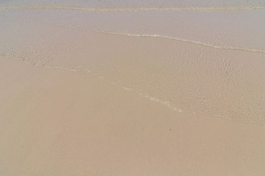 Soft wave of the sea on the sandy beach