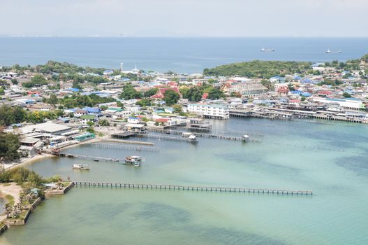 Fishing village near the sea of Thailand