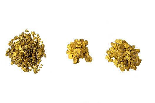 lots of glitter and alluvial gold nuggets found in France