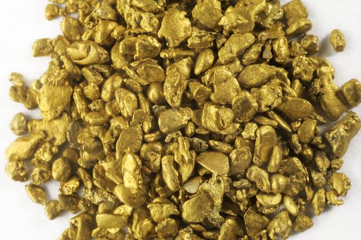 pile of alluvial gold nuggets found in France