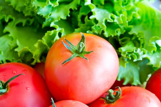 Photo of still life with fresh vegetables