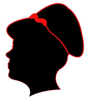 lady head silhouette vector