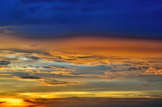 Nice sunset sky background, Thailand