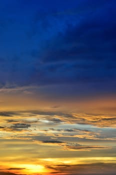 Nice sunset sky background, Thailand