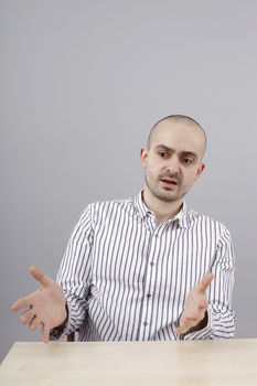 Young businessman at his desk