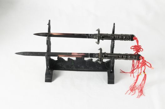 Japanese Sword Kakana on a white background