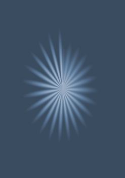 Abstract blue bright striped background with sunburst