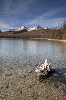 Mountain Reflection in smooth lake water Landscape mountain range