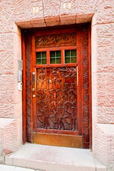 Front door to house number 11 in Stockholm