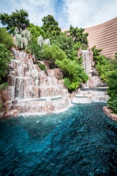 Las Vegas, Nevada Usa - September 10, 2013: Wynn Resort Hotel in Las Vegas. The resort has earned AAA five diamond, Mobil five-star, Forbes five-star, and Michelin five star ratings for hotel.