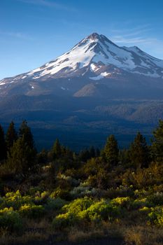 Off the main road in California looking at Mount Shasta